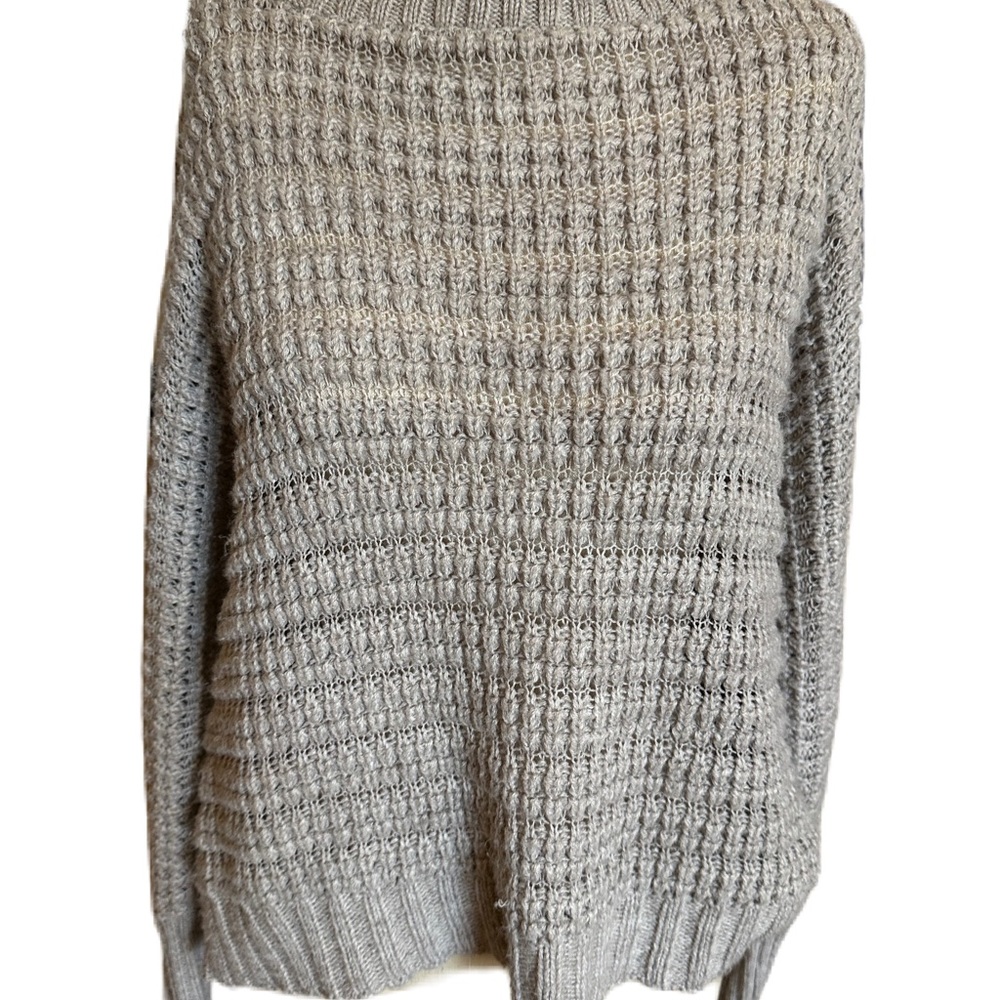 Alya Tan Chunky Knit Sweater. Size Medium
